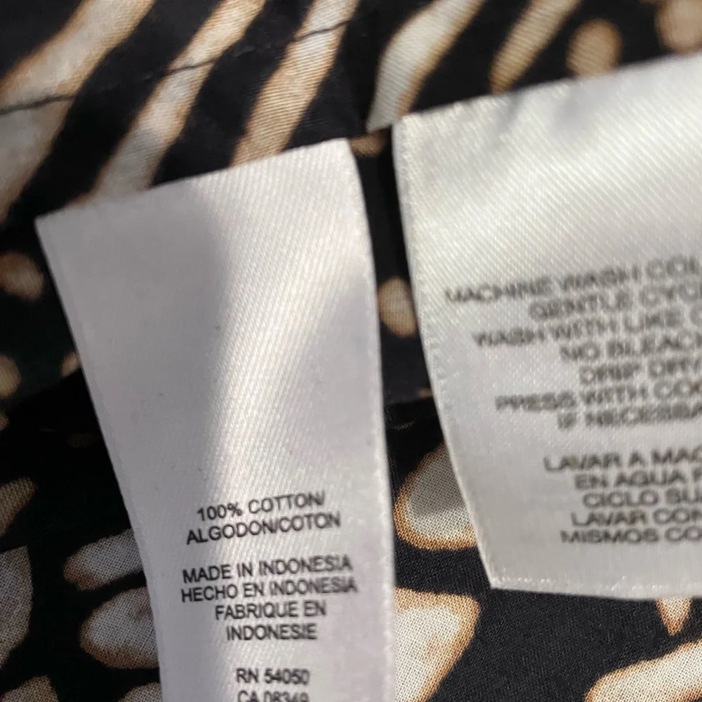 NWT Jones New York Geometric Print Button-down 1X Plus size 100% cotton - Picture 8 of 8